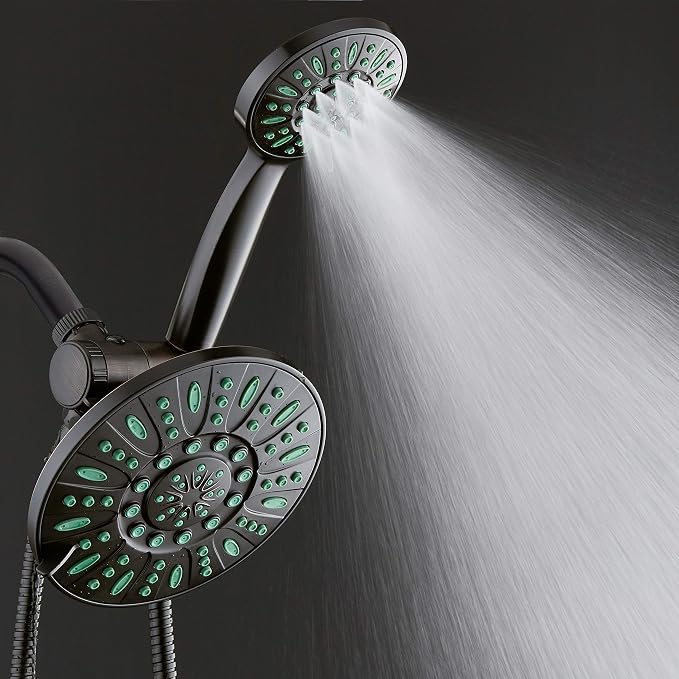 AquaDance Antimicrobial/Anti-Clog High-Pressure 30-setting Rainfall Shower Combo - Image 7
