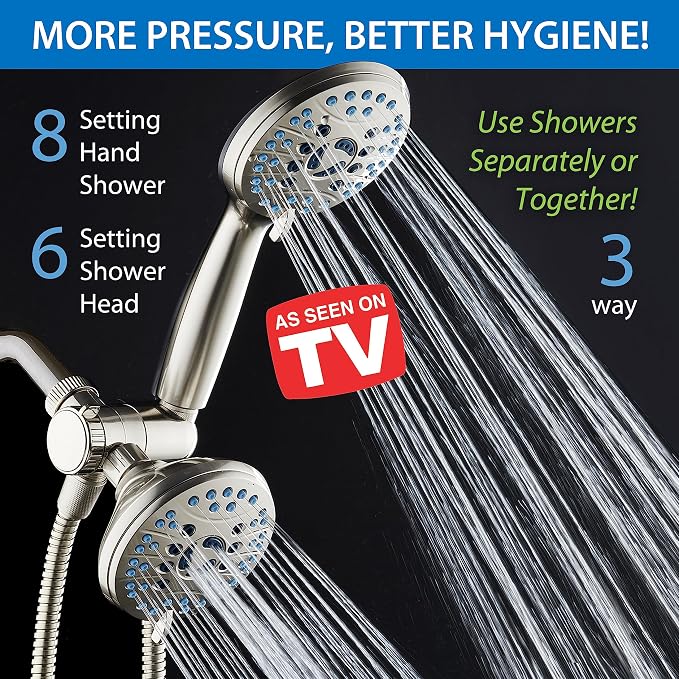 Hotel Spa AquaCare As-Seen-On-TV High Pressure 48-setting Rain & Handheld 3-way - Image 2