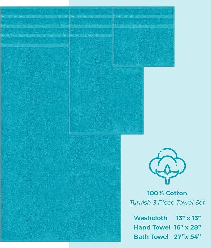 American Soft Linen Premium 3 Piece Towel Set, 1 Bath Towel 1 Hand Towel 1 - Image 5