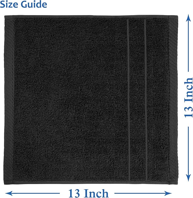 Casa Platino 100% Cotton Washcloths 6 Pack - Image 3
