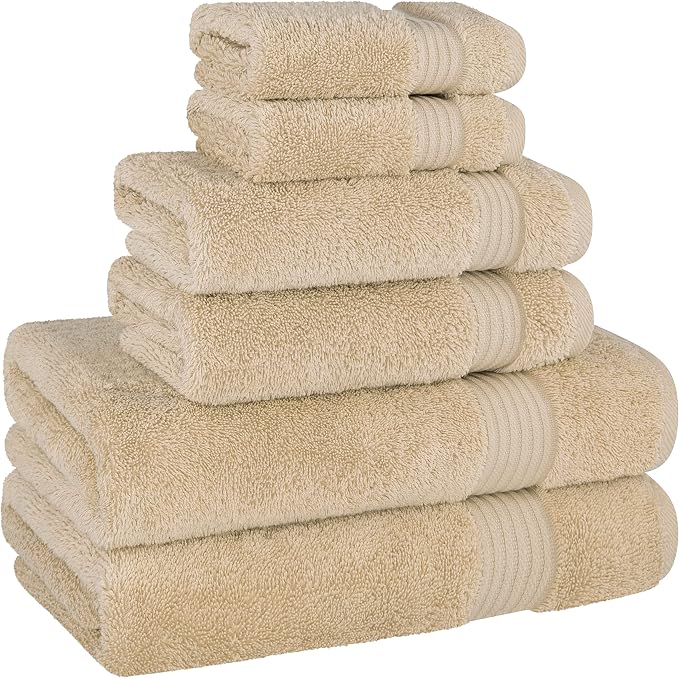 Cotton Paradise 6 Piece Towel Set, 100% Cotton Soft Absorbent Turkish Towels - Image 6