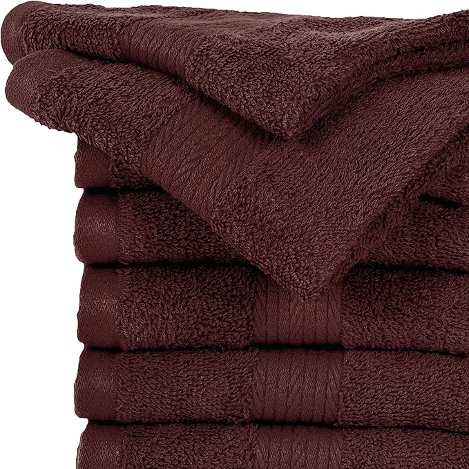 Ample Decor Set of 20 Wash Cloths 12 X 12 Inch 100% Cotton 600 GSM, Lightweight - Image 4