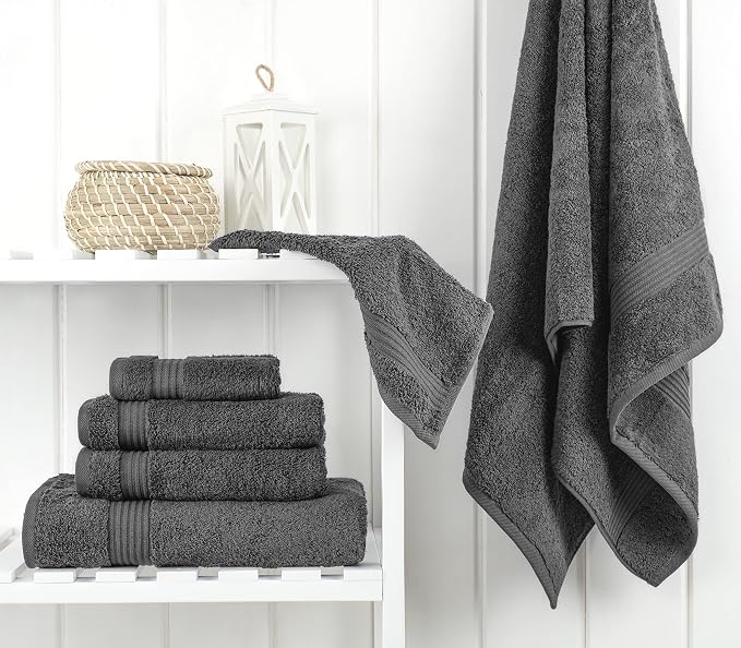 Cotton Paradise 6 Piece Towel Set 100% Cotton Soft Absorbent Turkish Towels - Image 3
