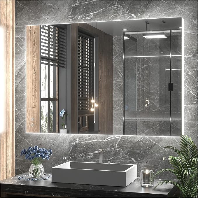 TETOTE 36 x 28 LED Backlit Bathroom Vanity Mirror - Image 2