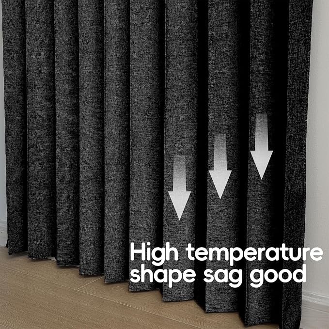 Accordian Door Curtain, 100% Blackout Folding Magnetic Doorway Curtains - Image 7