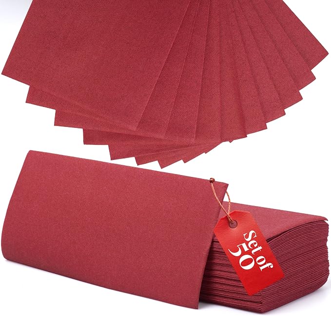 Prestee Red Napkins for Table by Prestee