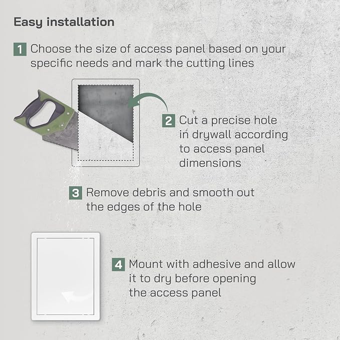 Vent Systems White ABS Plastic Access Panel 10 x 13 Inch - Image 5