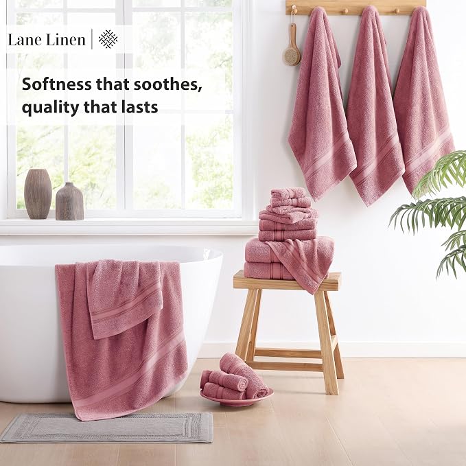 LANE LINEN Premium Bath Towel Set of 18 – 100% Cotton, 6 Bath, 6 Hand Towels & - Image 4
