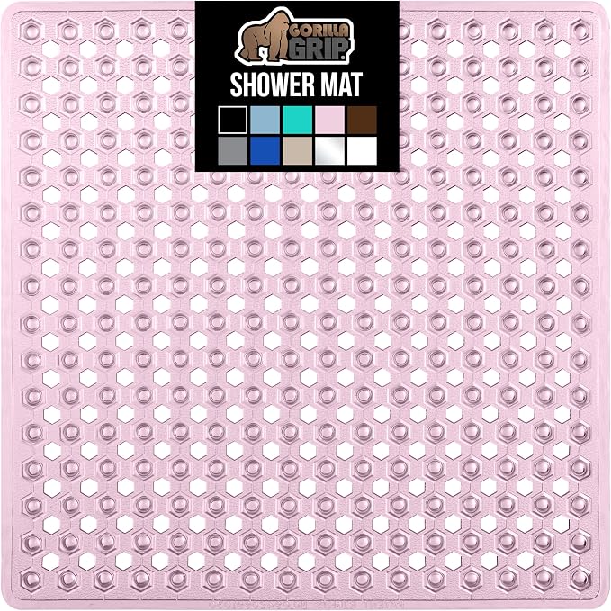 GORILLA GRIP Patented Square Shower Stall Mat, Small Bathtub Floor Mats by GorillaGrip