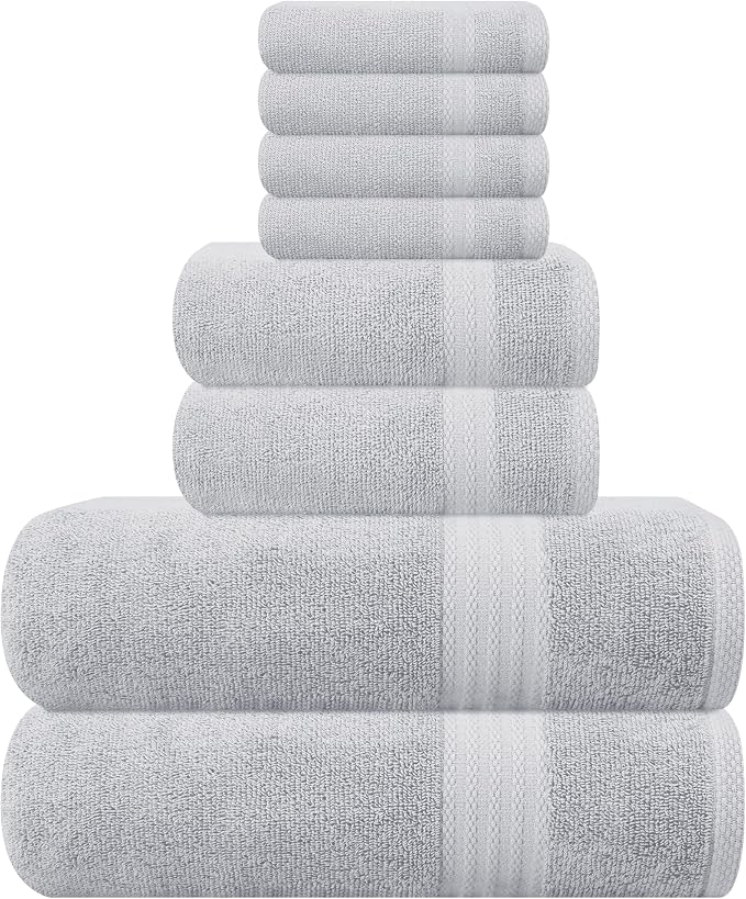 GLAMBURG Ultra Soft 8 Piece Towel Set by GLAMBURG