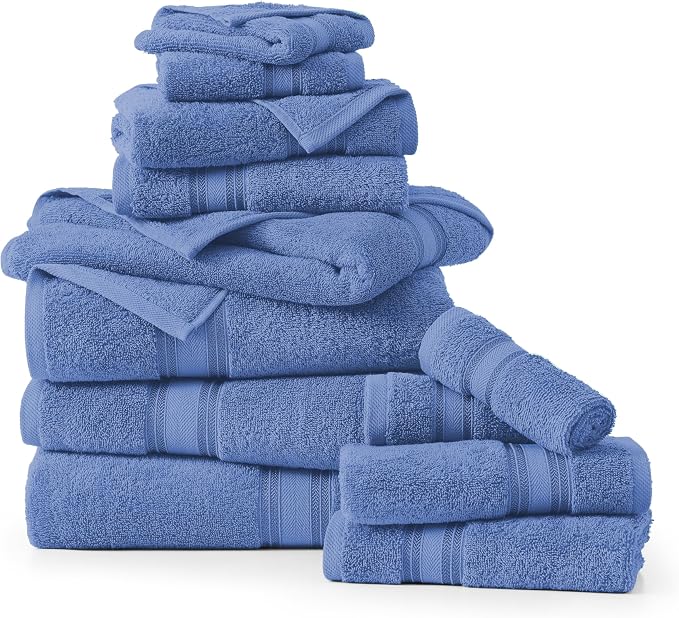 LANE LINEN Premium Bath Towel Set of 12 – 100% Cotton, 4 Bath, 4 Hand Towels & - Image 2