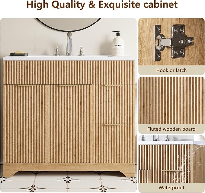 LINLUX 37“ Bathroom Vanity - Image 6