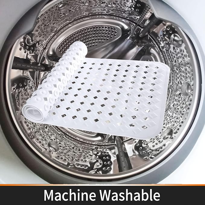 Yimobra Square Shower Mat Non Slip, Super Strong Suction Cups, Machine Washable - Image 6