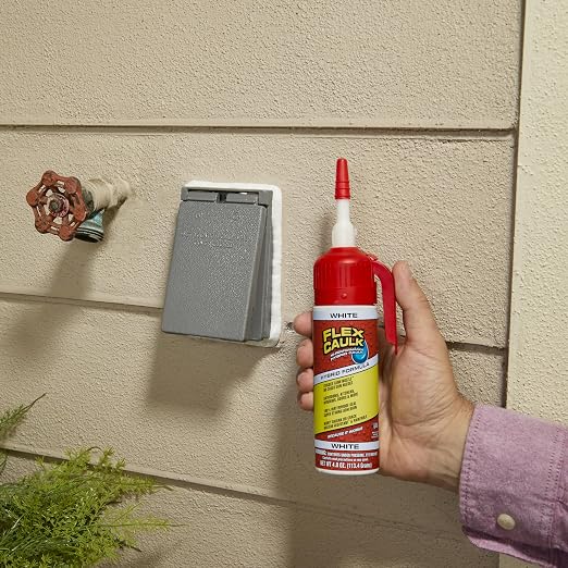 Flex Caulk, Waterproof & Weatherproof Hybrid Polymer Sealant, Baseboards - Image 8