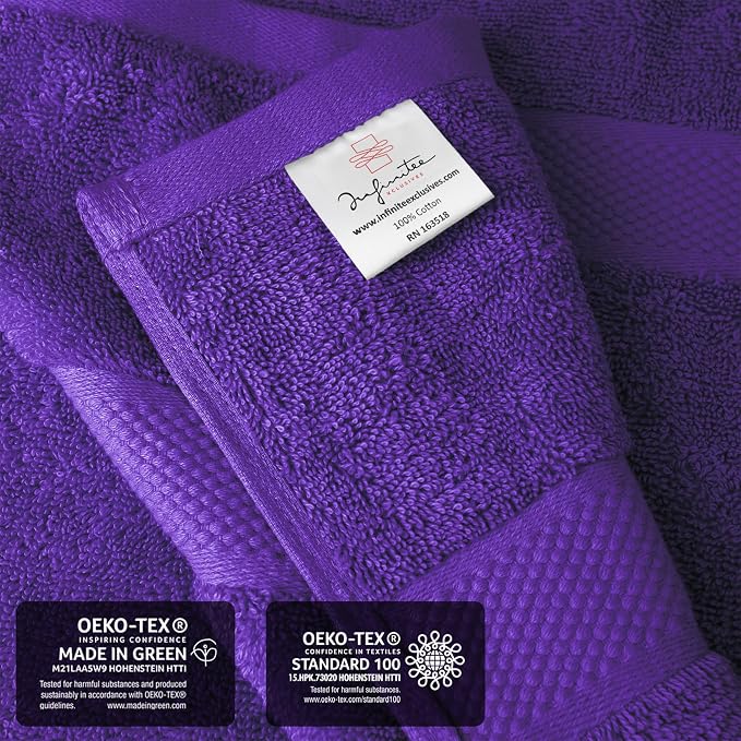 Infinitee Xclusives– Luxury Bath Sheets Towels – 2 Pack 600 GSM– 100% Ring Spun - Image 5