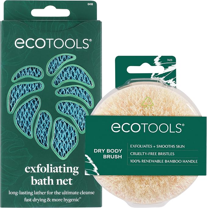 EcoTools Dry Body Brush for Circulation, Dead Skin Removal + Exfoliating Body by EcoTools
