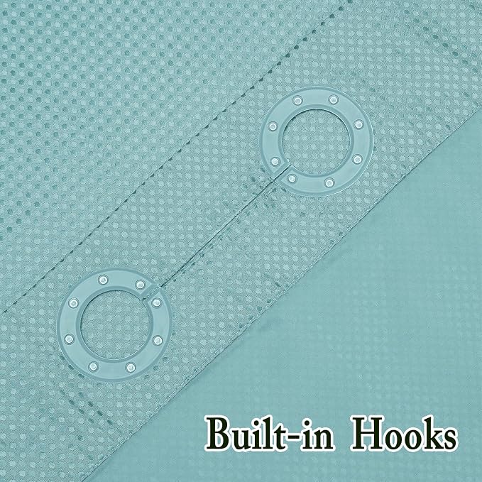 Gibelle No Hook Waffle Weave Shower Curtain - Image 6
