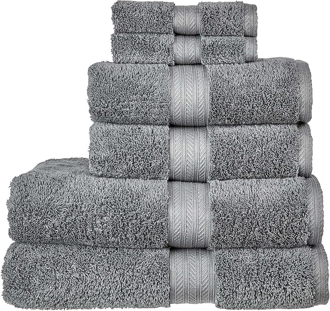 Christy Renaissance 6 Piece Towel Set | Ash Grey | 100% Egyptian Cotton | by Christy