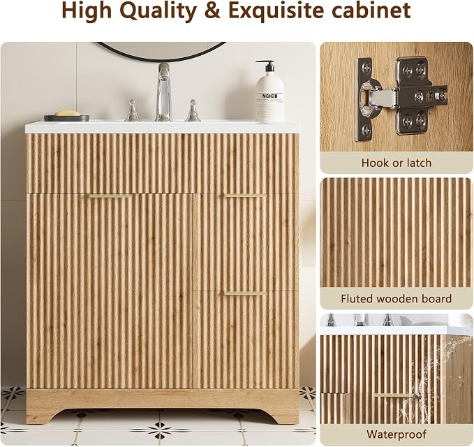 LINLUX 31” Bathroom Vanity - Image 6