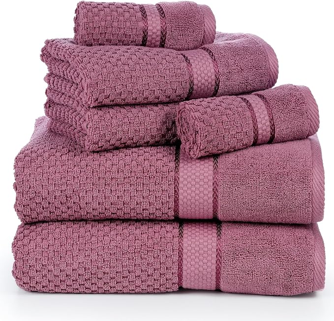 Ample Decor Bathroom Towel Set of 6-2 Bath Towel, 2 Hand Towel, 2 Wash Cloths – - Image 9