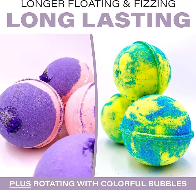 12 XXL Bubbly Organic Bath Bombs Gift Set - Image 5