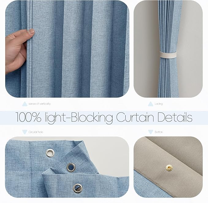 100% Blackout Fabric Folding Door Curtain - Image 5