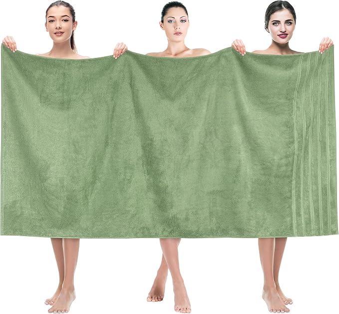 American Soft Linen 35x70 Jumbo Large Bath Towels, 600 GSM 100% Cotton Turkish by AmericanSoftLinen