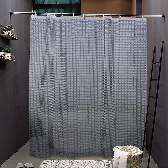 NTBAY EVA Semi-Transparent Clear Shower Curtain by NTBAY