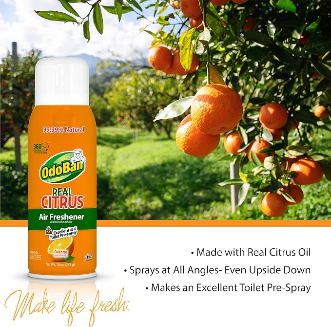 OdoBan Aroma Eliminator Set, Made in the USA, 10 Ounce Natural Oil Real Citrus - Image 5