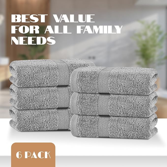 White Classic Light Gray Hand Towels - Image 4