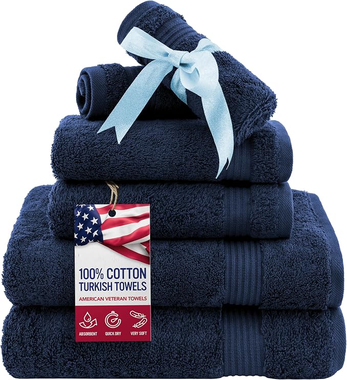 American Veteran Towel, 6 Piece Towel Set by American+Veteran+Towel