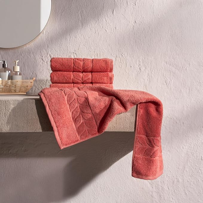 BAGNO MILANO Organic Turkish Cotton Bath Towels, Luxury Jacquard Collection - Image 8