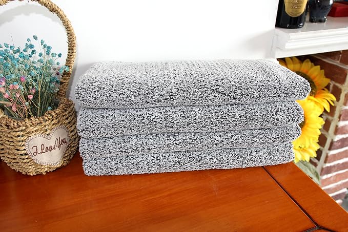 Everplush Diamond Jacquard Bath Sheet 2 Pack in Grey - Image 6