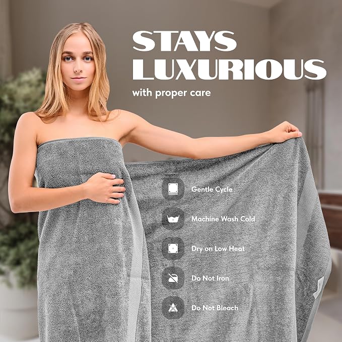 White Classic Luxury Soft Bath Sheet Towels - Image 6