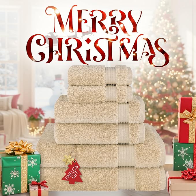 Cotton Paradise 6 Piece Towel Set, 100% Cotton Soft Absorbent Turkish Towels - Image 2