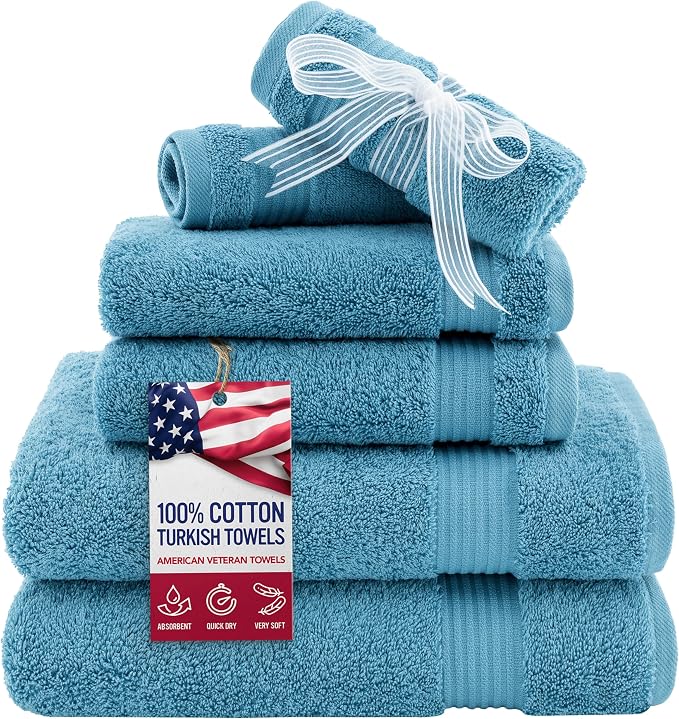 American Veteran Towel, 6 Piece Towel Set by American+Veteran+Towel