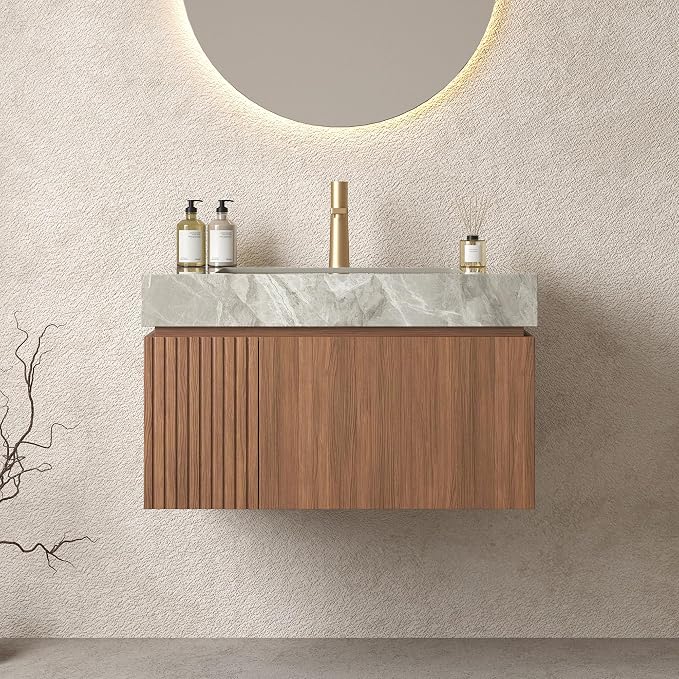 Ambrovina 30" Floating Bathroom Vanity by Unknown