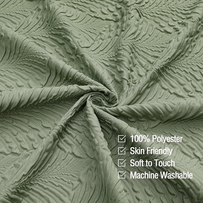 Gibelle Sage Green Shower Curtain - Image 4