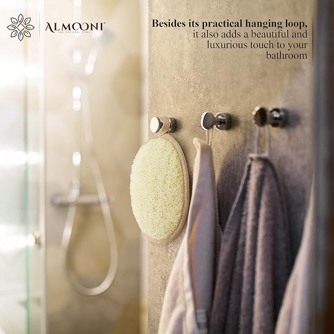 Almooni Natural Loofah Exfoliating Body Scrubber, Made - Image 5