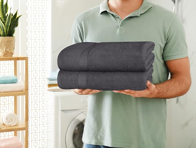 Utopia Towels - Luxurious Jumbo Bath Sheet 8 Piece - 600 GSM 100% Ring Spun - Image 6