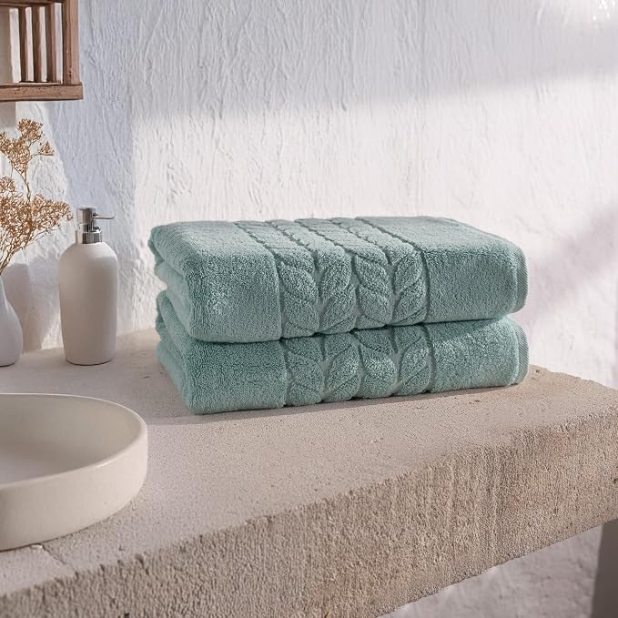 BAGNO MILANO Organic Turkish Cotton Bath Towels, Luxury Jacquard Collection - Image 5