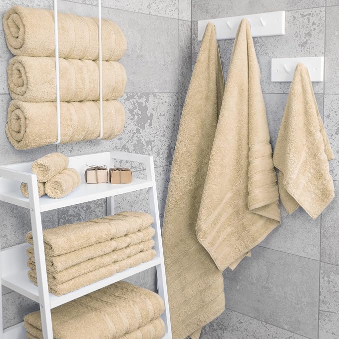 American Soft Linen Luxury 4 Piece Bath Towel Set, 600 GSM 100% Cotton Turkish - Image 3