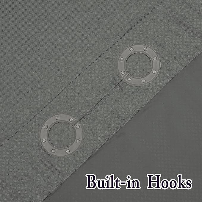 Gibelle No Hook Waffle Weave Shower Curtain - Image 6