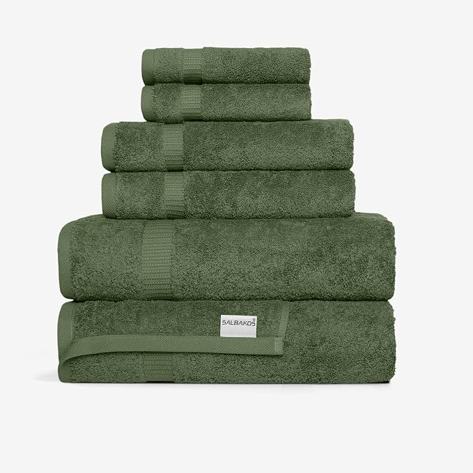 SALBAKOS 100% Turkish Cotton 6-Piece Towel Set | Heirloom Quality Hotel & Spa by SALBAKOS
