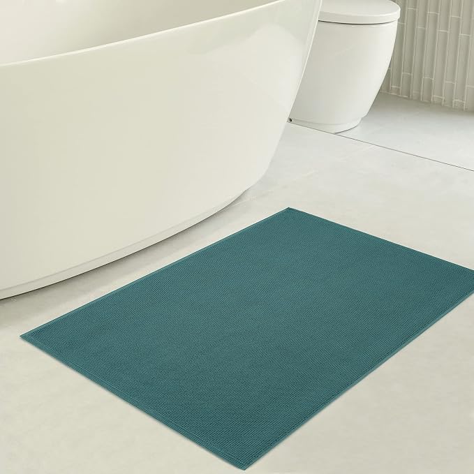 American Soft Linen Bath Rug, 20 in 34 in 100% Cotton Bath Mats Rugs - Image 3