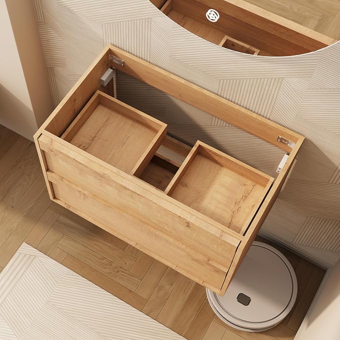 eclife 30" Floating Bathroom Vanity Sink Combo, Wall Mounted Modern Minimalist - Image 6