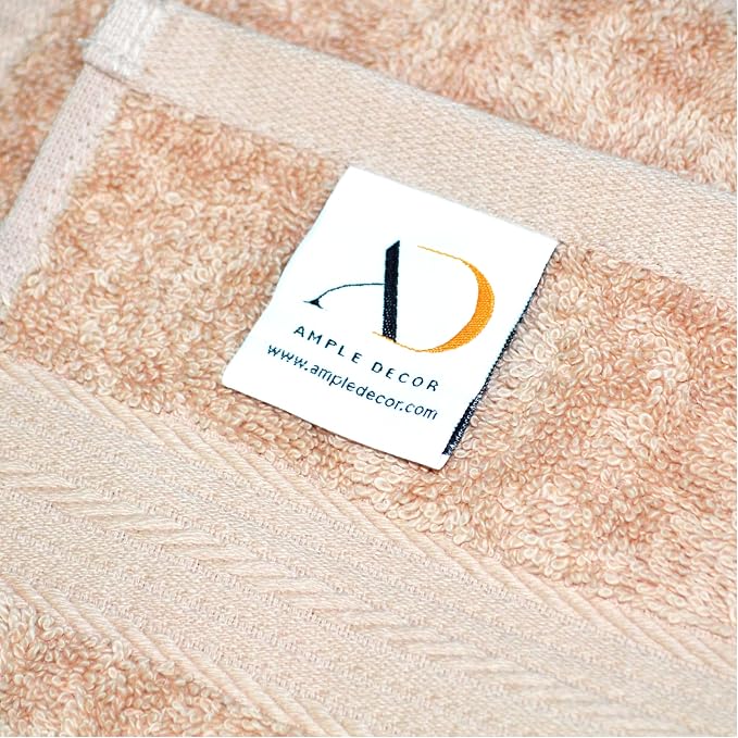 Ample Decor Washcloths Pack of 5 12 X 12 Inch, 600 GSM 100% Cotton Soft - Image 7