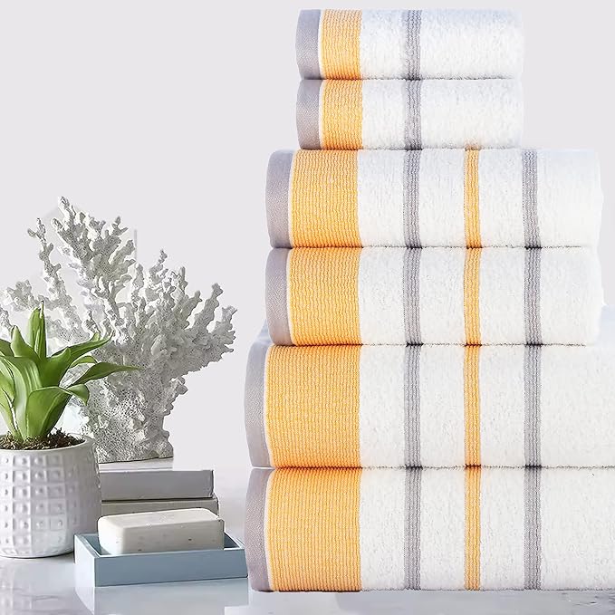 CASA COPENHAGEN White Bay, 6 Pieces Towel Set- White - Image 2