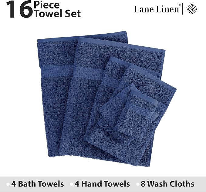 LANE LINEN 100% Cotton Luxury Towel Set - Image 4