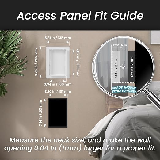 Repa Market 4 x 8 Access Panel for Drywall and Ceiling – White ABS Plastic Door - Image 2